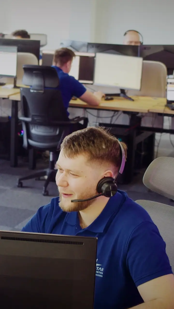 Pro Star team member on a call