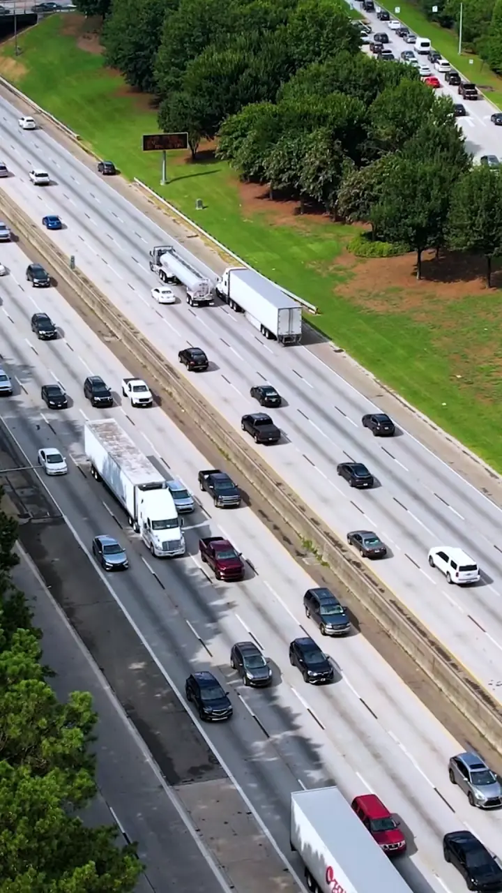 Pro Star truck on the interstate